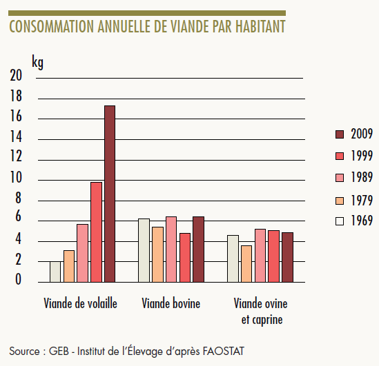 cons viande au maroc par habitant